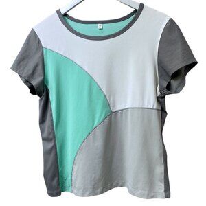 TAIL Womens Sports Top Size Large Golf Tennis Stretch Tee Mint Green Gray